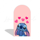 Stitch Theme Happy Birthday Party Arch Backdrop Wall Cloth Cover